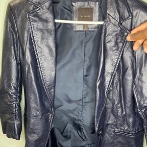Navy blue leather Jacket